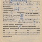 Der Bremszettel von 01 2118 vom 5. Jauar 1982