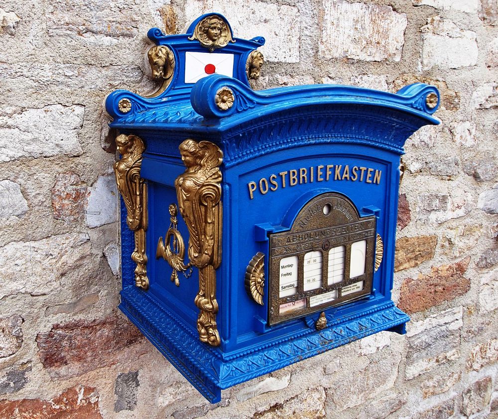 Der Briefkasten Foto & Bild archiv, a r c h i v aktuell, blau Bilder auf Der Briefkasten Foto & Bild archiv, a r c h i v aktuell, blau Bilder auf