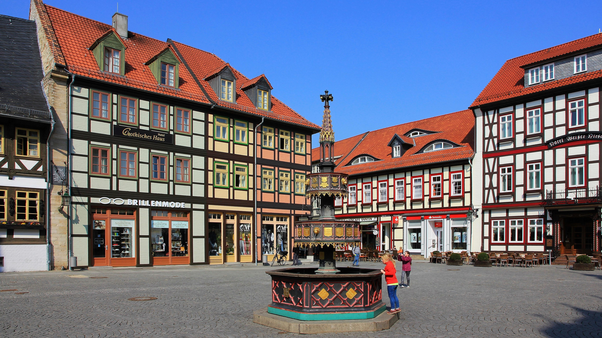 Der Brunnen am Markt von Wernigerode 