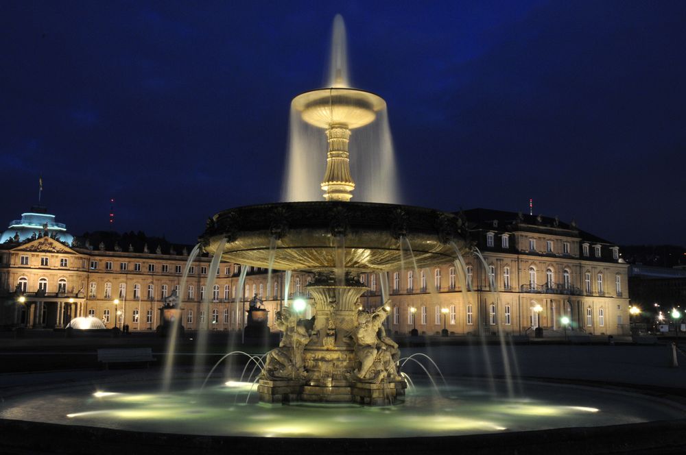 Der Brunnen am Schlossplatz in Stuttgart