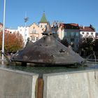 Der Brunnen auf dem Domplatz zu Brixen (Südtirol)