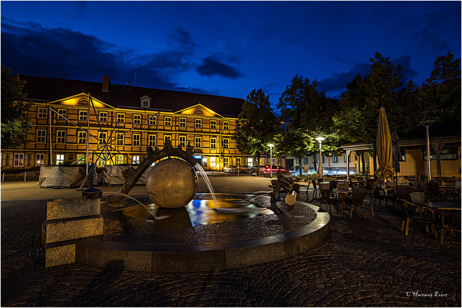 Der Brunnen auf dem Nicolaiplatz......