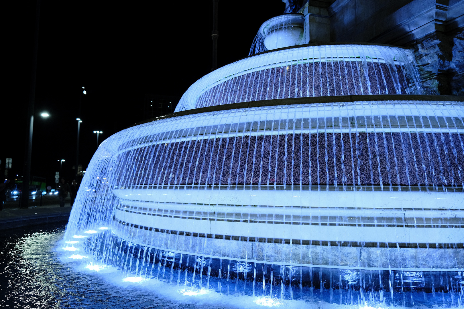 Der Brunnen auf dem Wenzelsplatz.