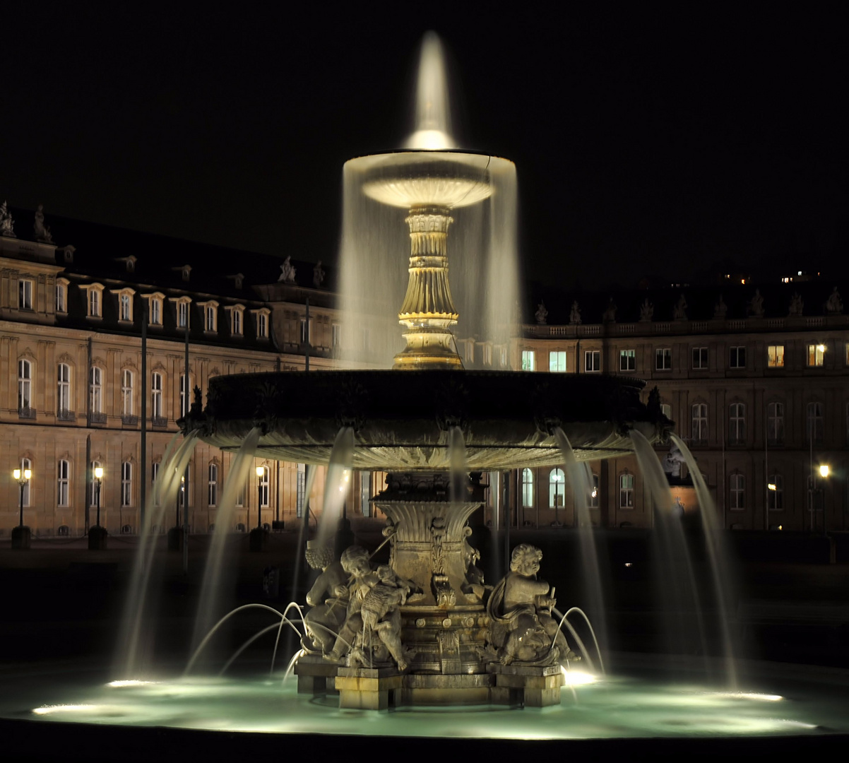 Der Brunnen vor dem Neuen Schloss Stuttgart