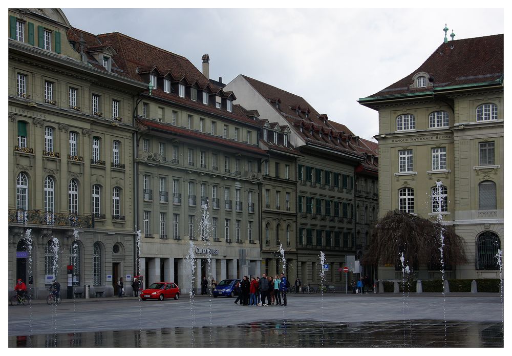 Der Bundesplatz, Treffpunkt von Politik und Finanzwelt