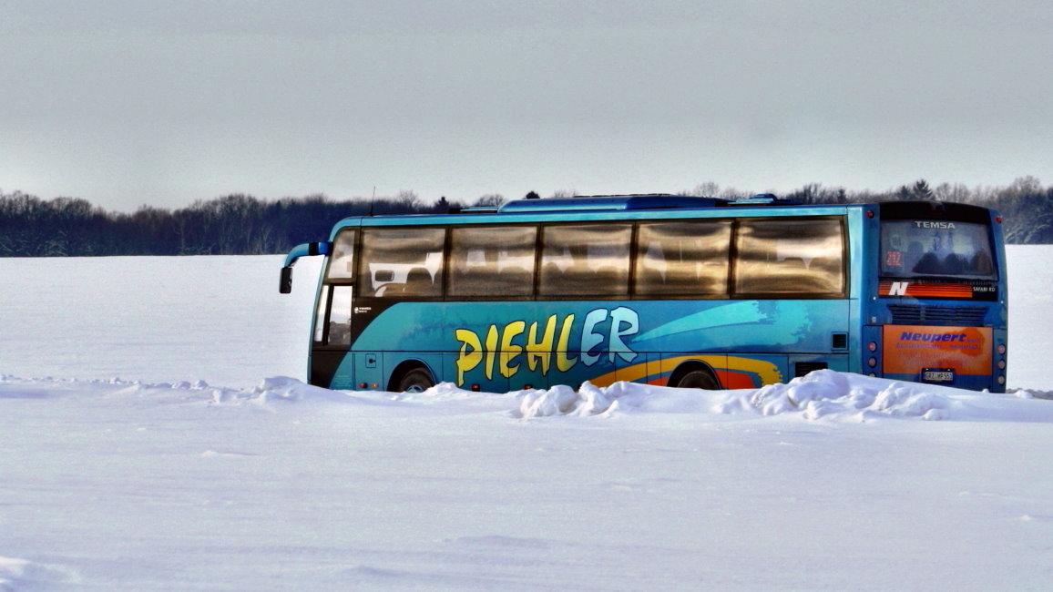 Der Bus im Schnee