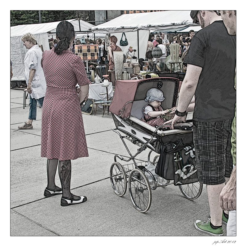 Der Cadillac unter den Kinderwagen...