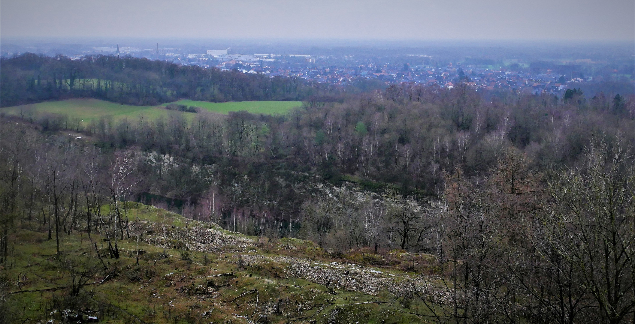 Der Canyon in Lengerich - Blick über die Schlucht zur Stadt