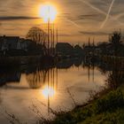 Der Carolinensieler Hafen am Abend