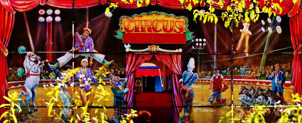 der Circus ist in der Stadt
