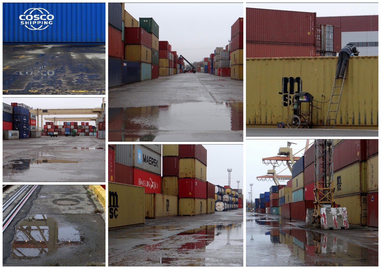 der Containerhafen von Riga....