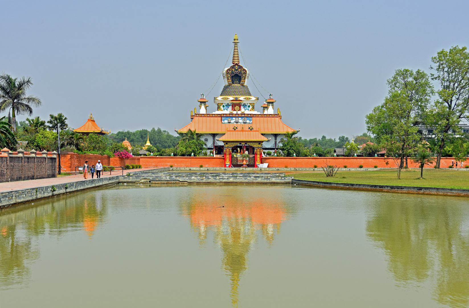 Der deutsche Great Lotus Stupa im Friedenspark von Lumbini
