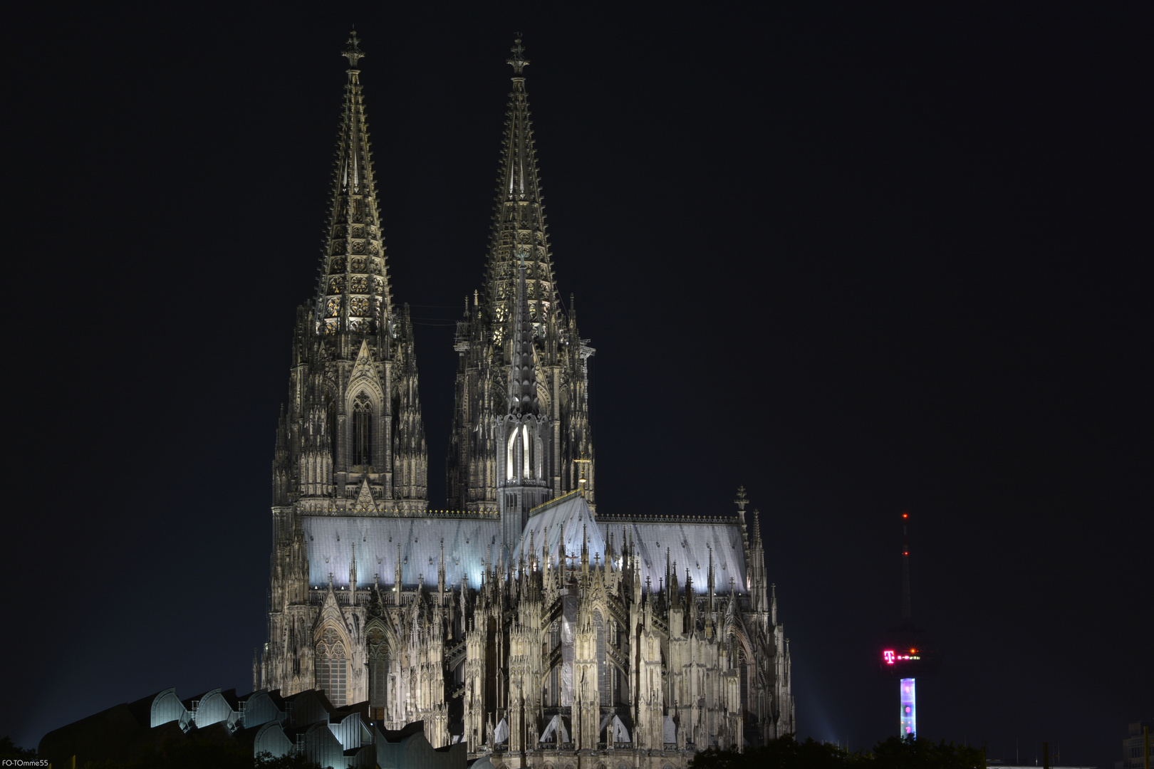 Der Dom Foto & Bild nacht, nachtaufnahme, rhein Bilder auf