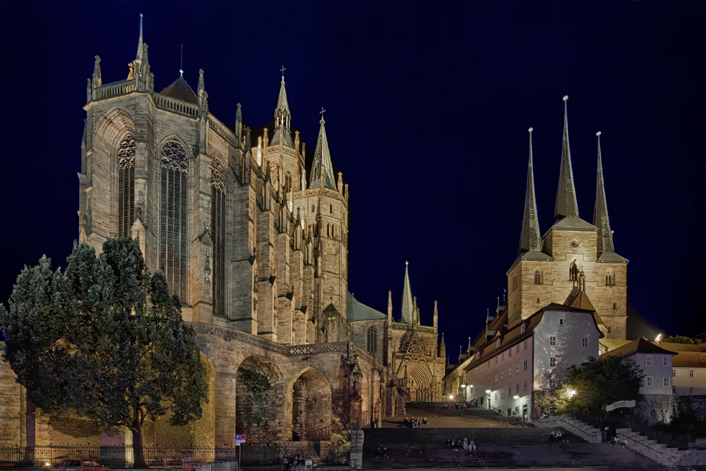 Der Dom und die Severiekirche in Erfurt