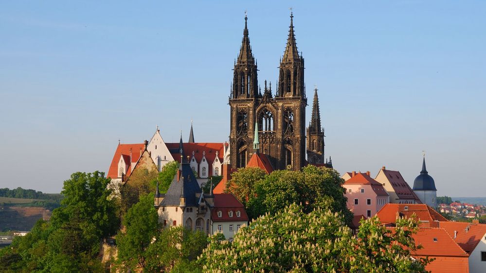 Der Dom zu Meißen im Tageslauf  - 19:13 Uhr