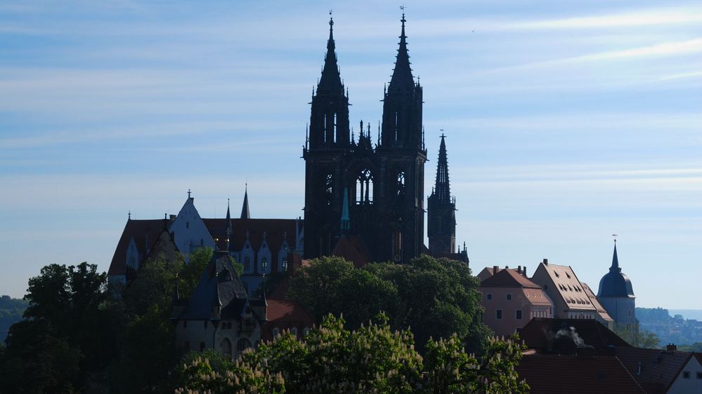 Der Dom zu Meißen im Tageslauf - 8:02 Uhr