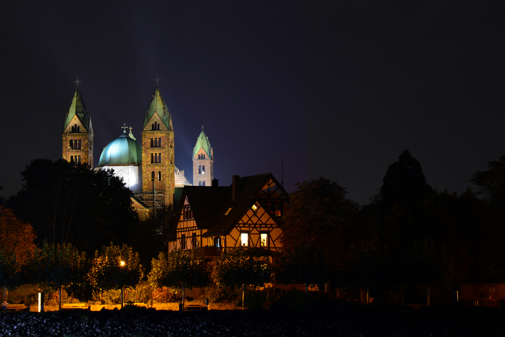 Der Dom zu Speyer - Nachtaufnahme