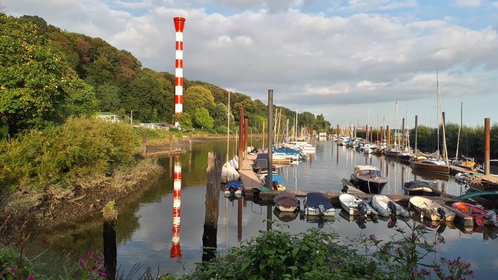 Der doppelte Leuchtturm in Hamburg Blankenese...