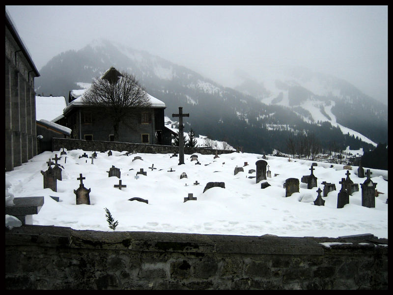 Der Dorf Friedhof