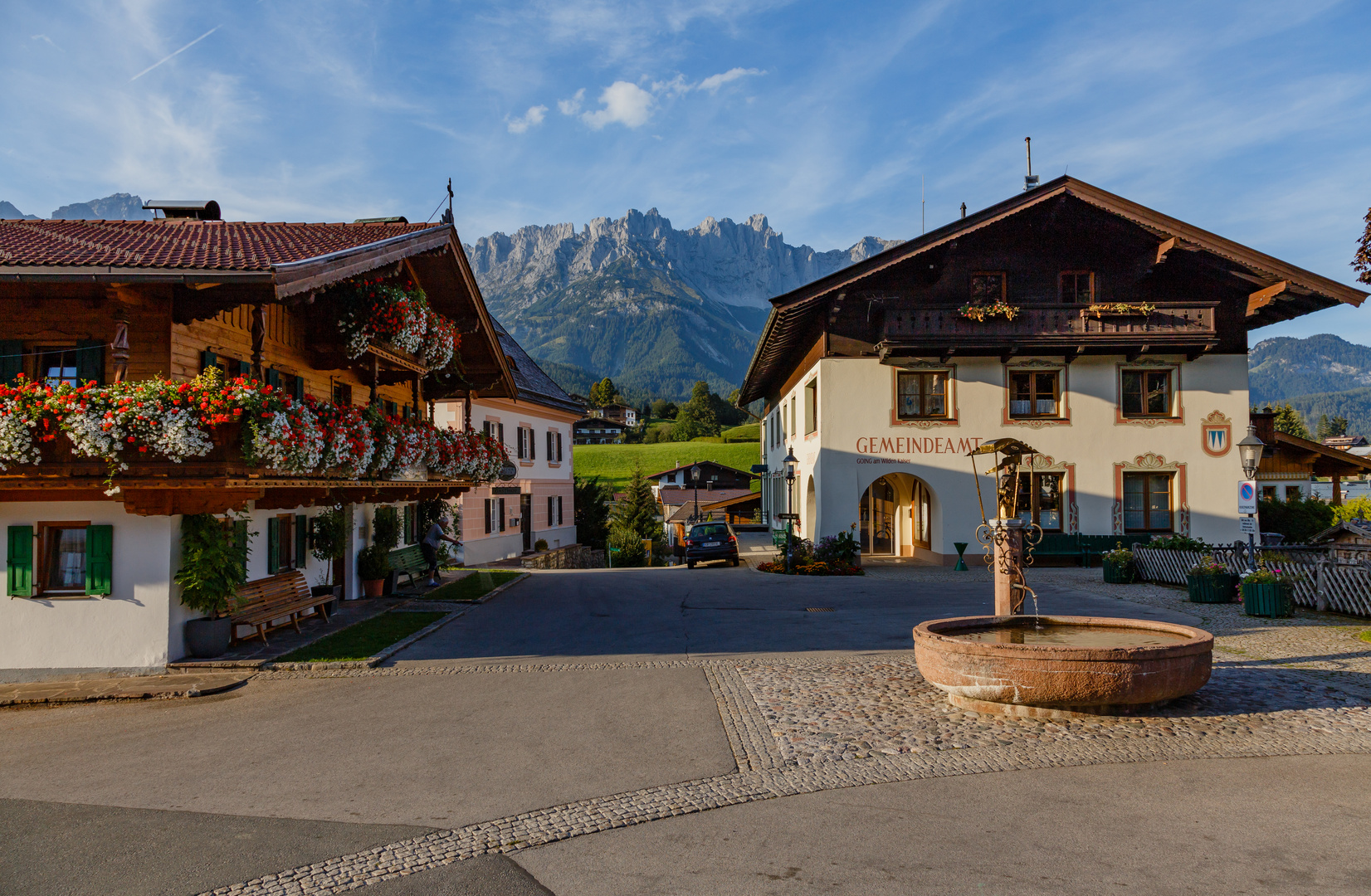 Der Dorfplatz von Going