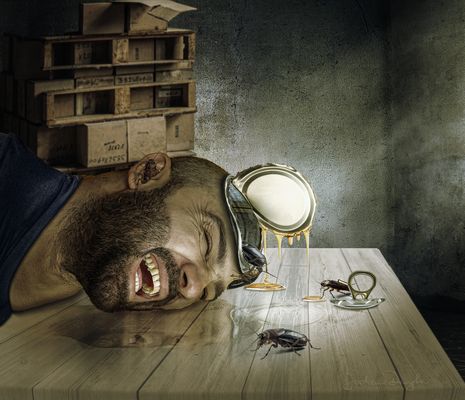 Der Dosenmann mit seinen Haustieren