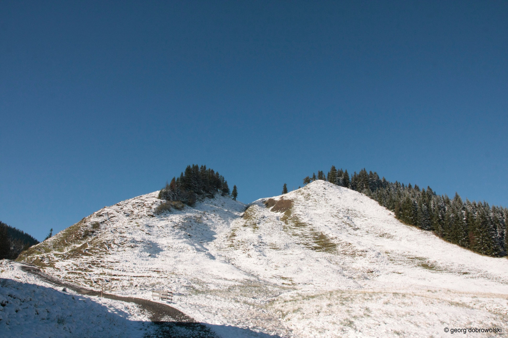 Der Edelsberg im ersten Oktoberschnee