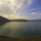 Der Edersee bei Niedrigwasser im Spätherbst