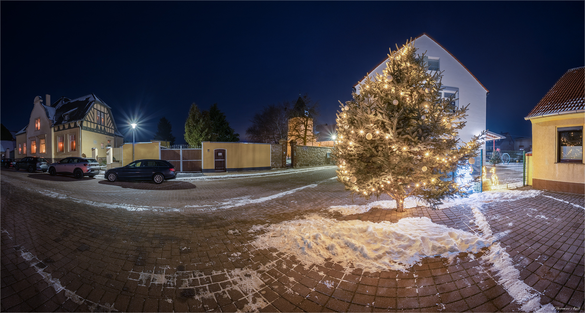 Der Eggersdorfer Weihnachtsbaum... Foto & Bild kirche, panorama
