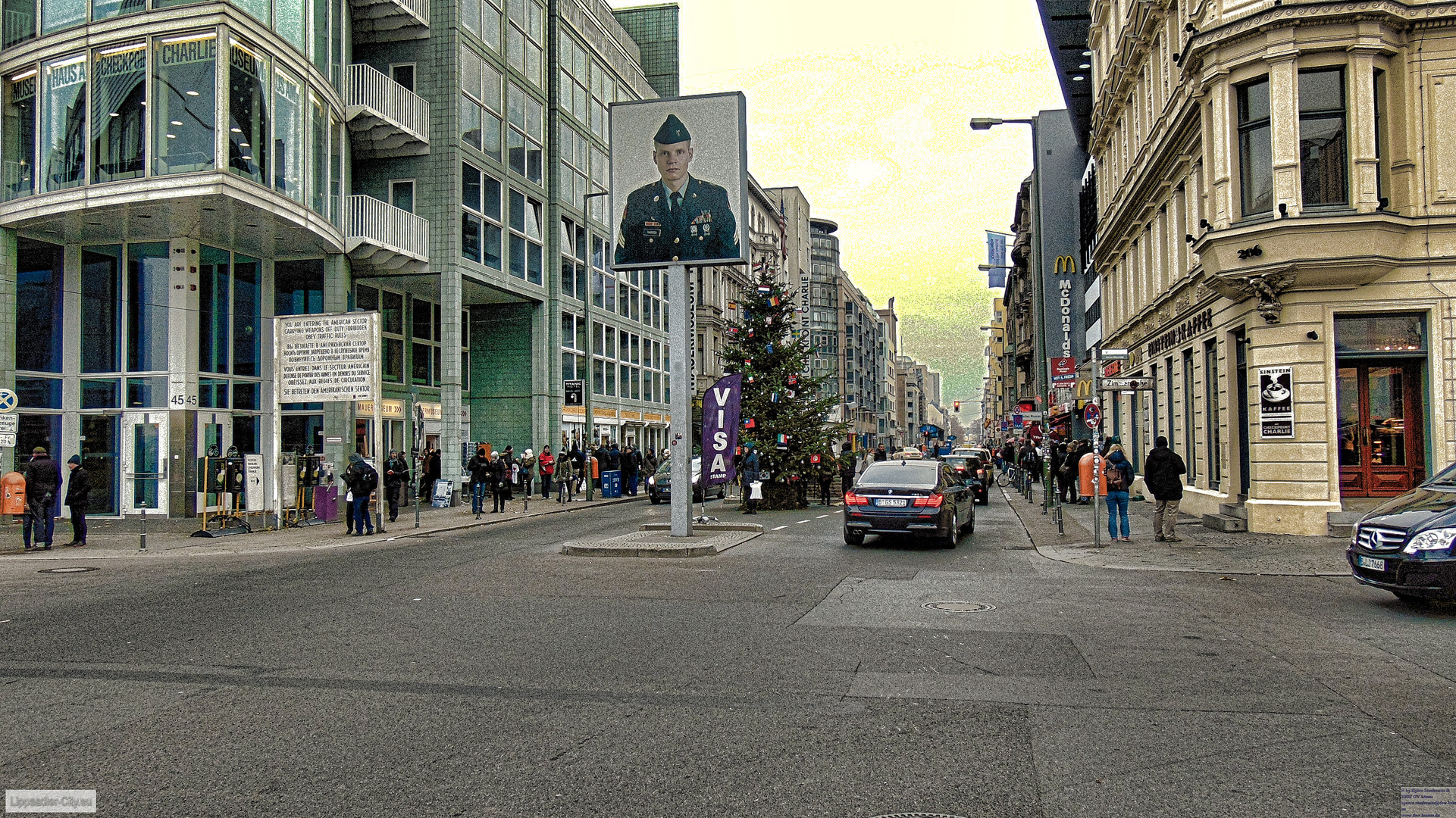 Der ehemalige Checkpoint Charlie in Berlin