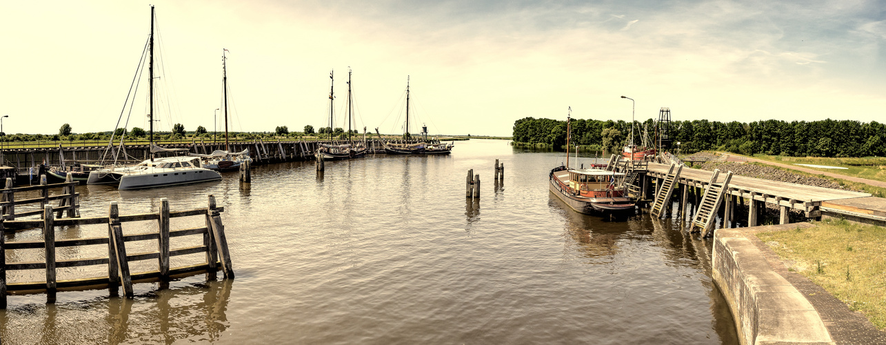 Der ehemaligen Seehafen von Zoutkamp (Groningen (NL)