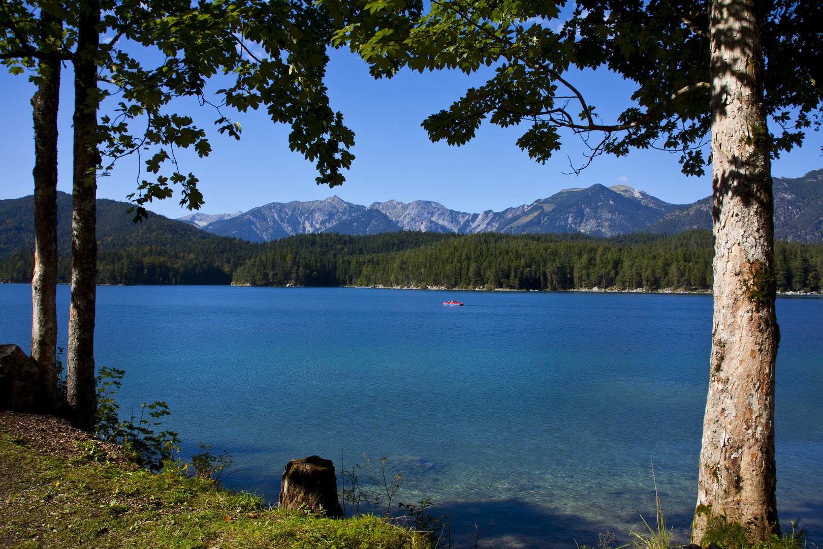 Der Eibsee bei Grainau