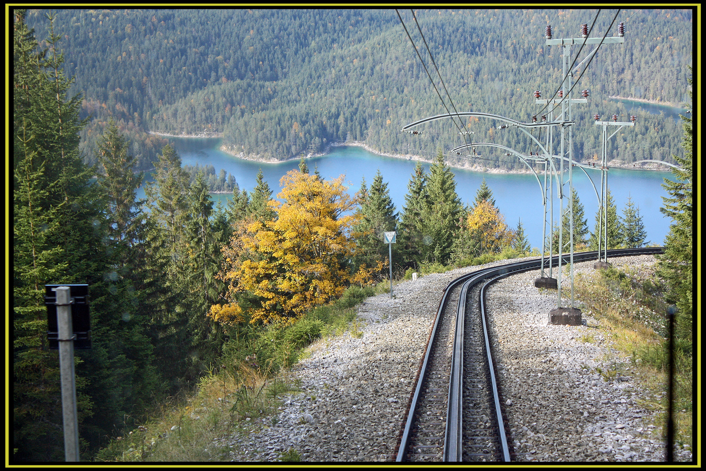 der Eibsee, Blick aus der Zahnradbahn