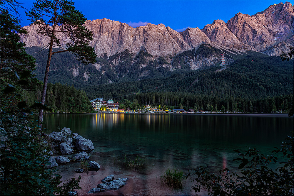 Der Eibsee mit Blick zur Zugspitze