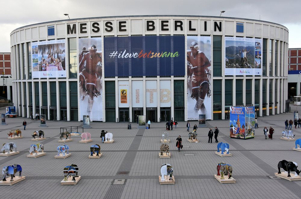 Der Eingang zur ITB 2017 in Berlin