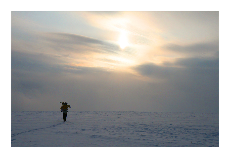 Der einsame Schneewanderer