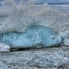 der Eisberg in der Brandung