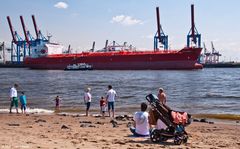 Der Elbstrand in Övelgönne