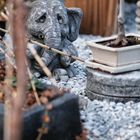 Der Elefant im garten Steinfigur