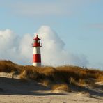 Der Ellenbogen auf Sylt mit dem grösseren Leuchtturm an der nördlichsten Spitze Deutschlands