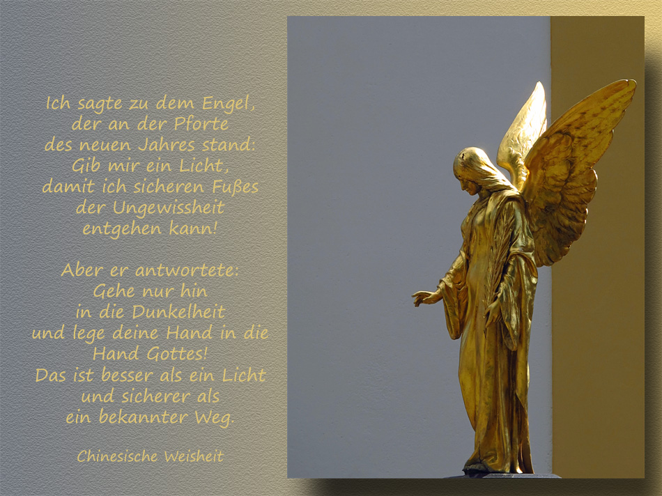 Der Engel an der Pforte des neuen Jahres Foto & Bild karten und kalender, weihnachtliches