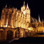 der Erfurter Dom bei Nacht