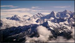 der erste frische Schnee in den Berner Alpen