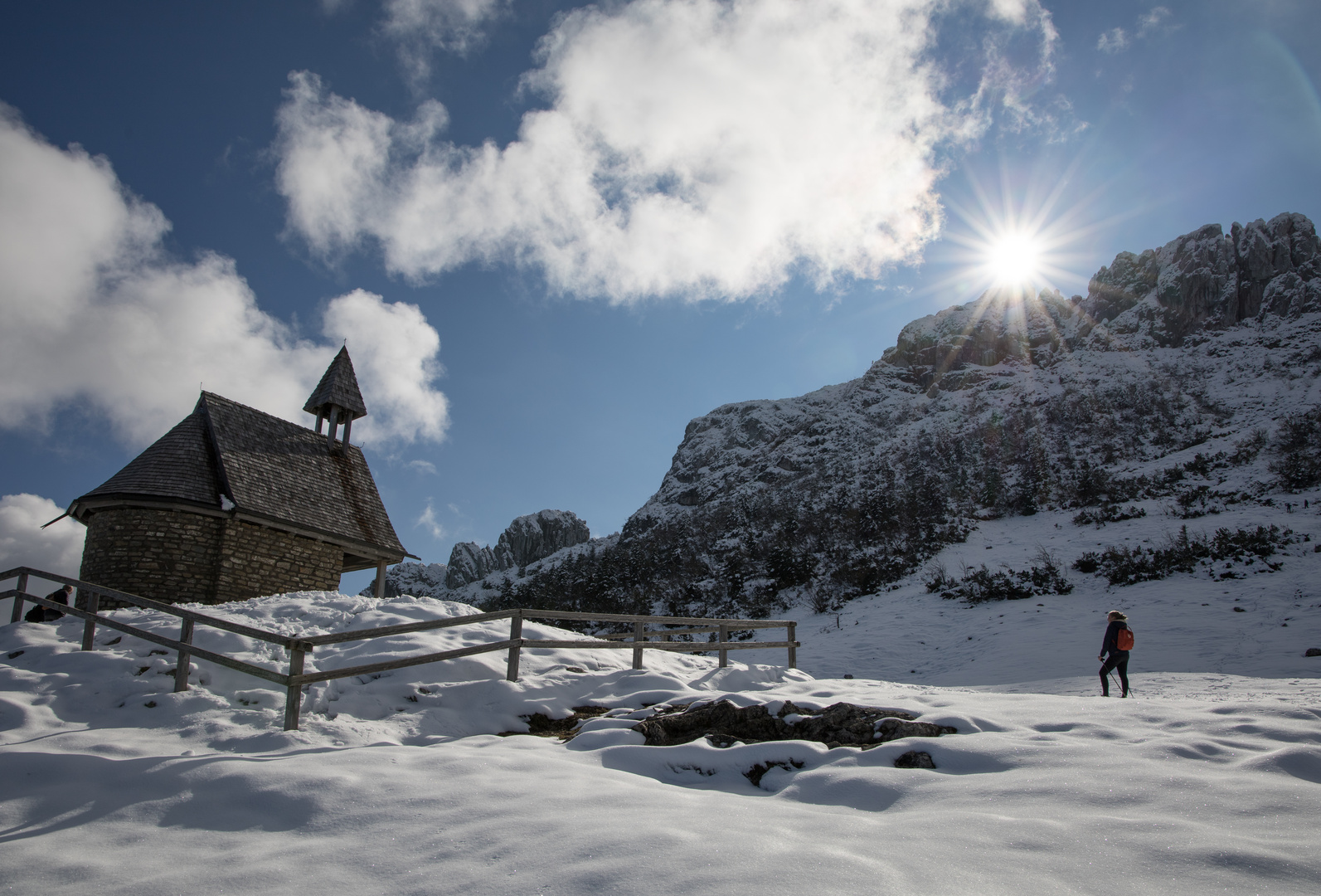 Der erste Schnee auf der Kampenwand