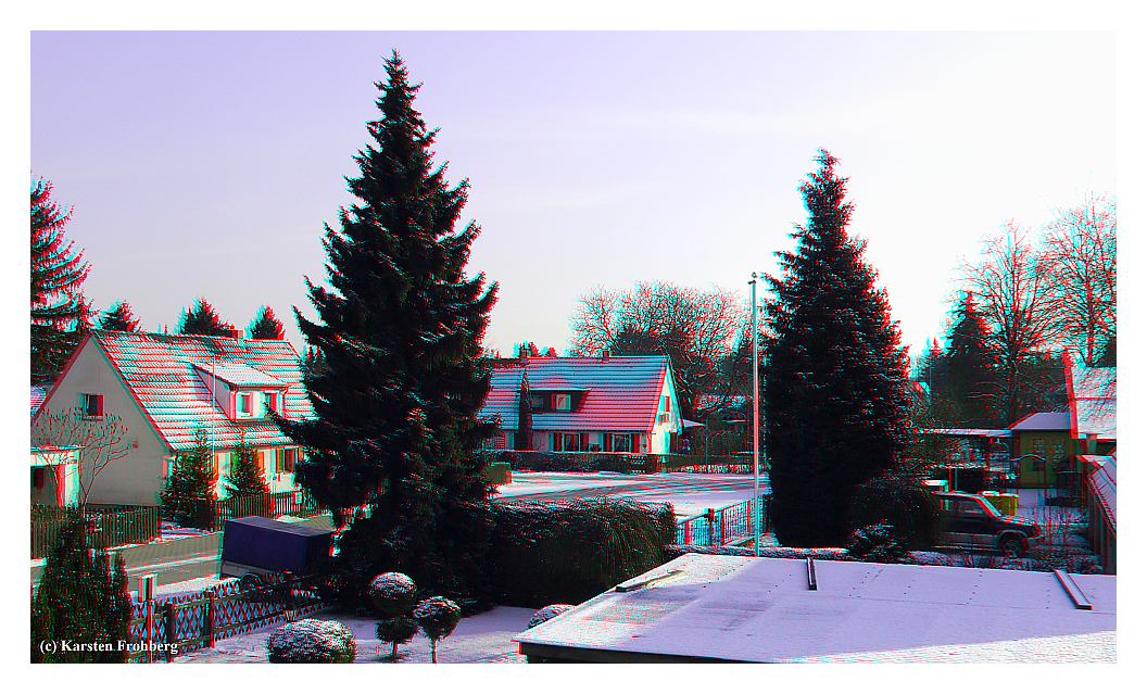 ,,Der erste Schnee!'' in 3D (Rot/Cyan)