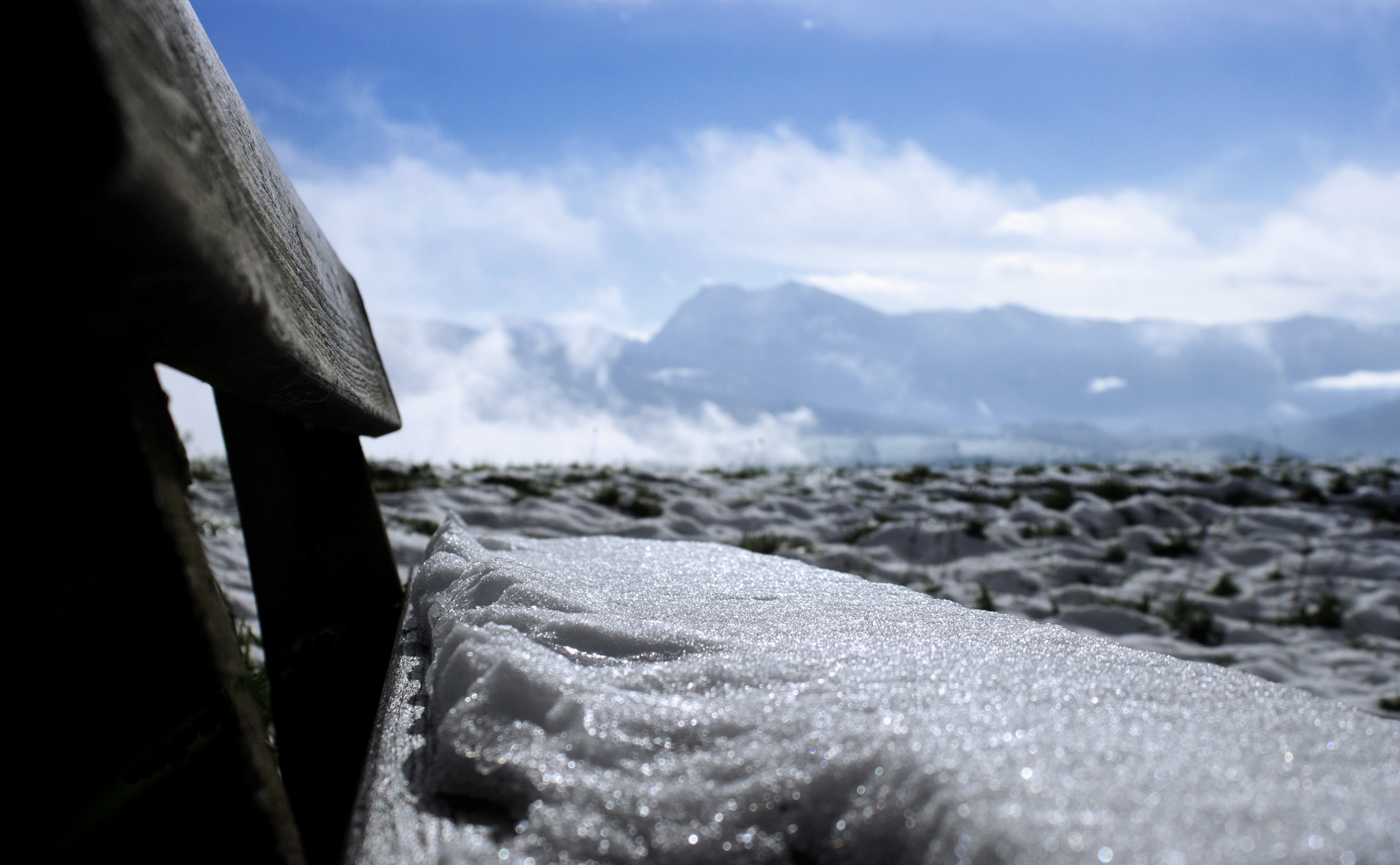 Der erste Schnee in den Alpen