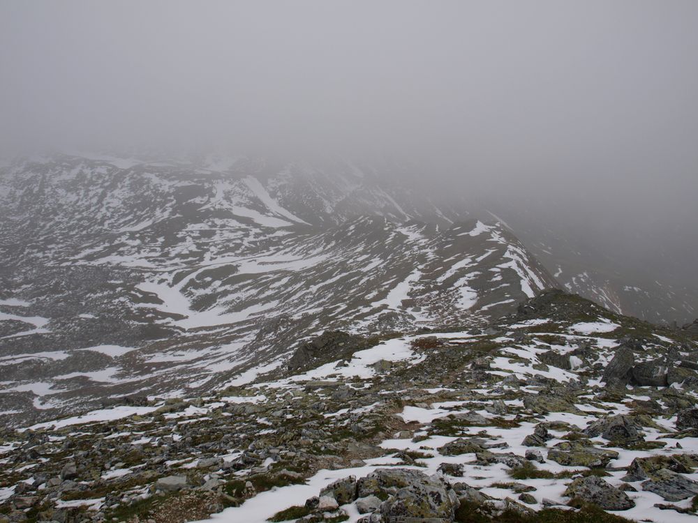 Der erste Schnee in diesem Sommer 1