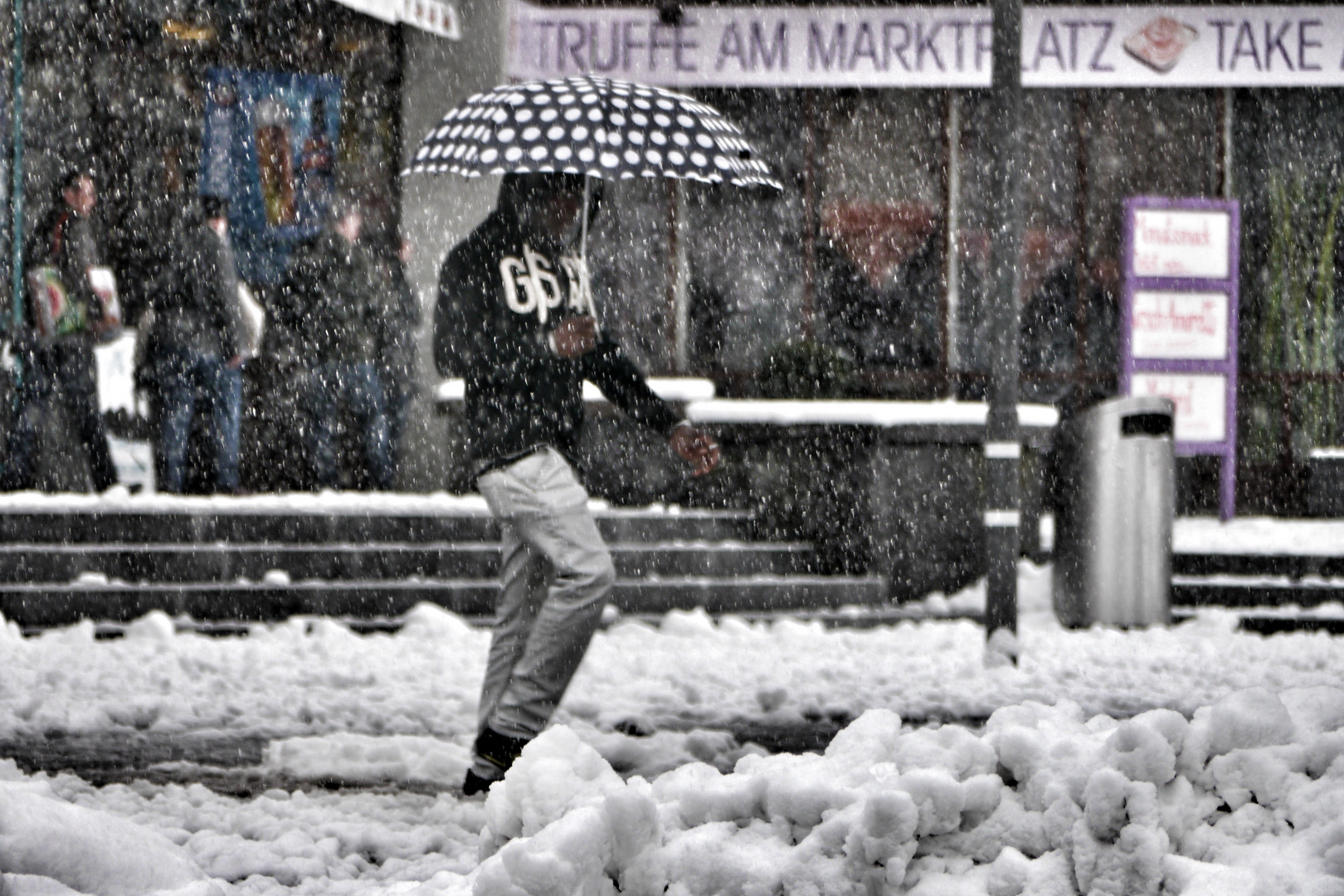 Der erste Schnee in diesem Winter