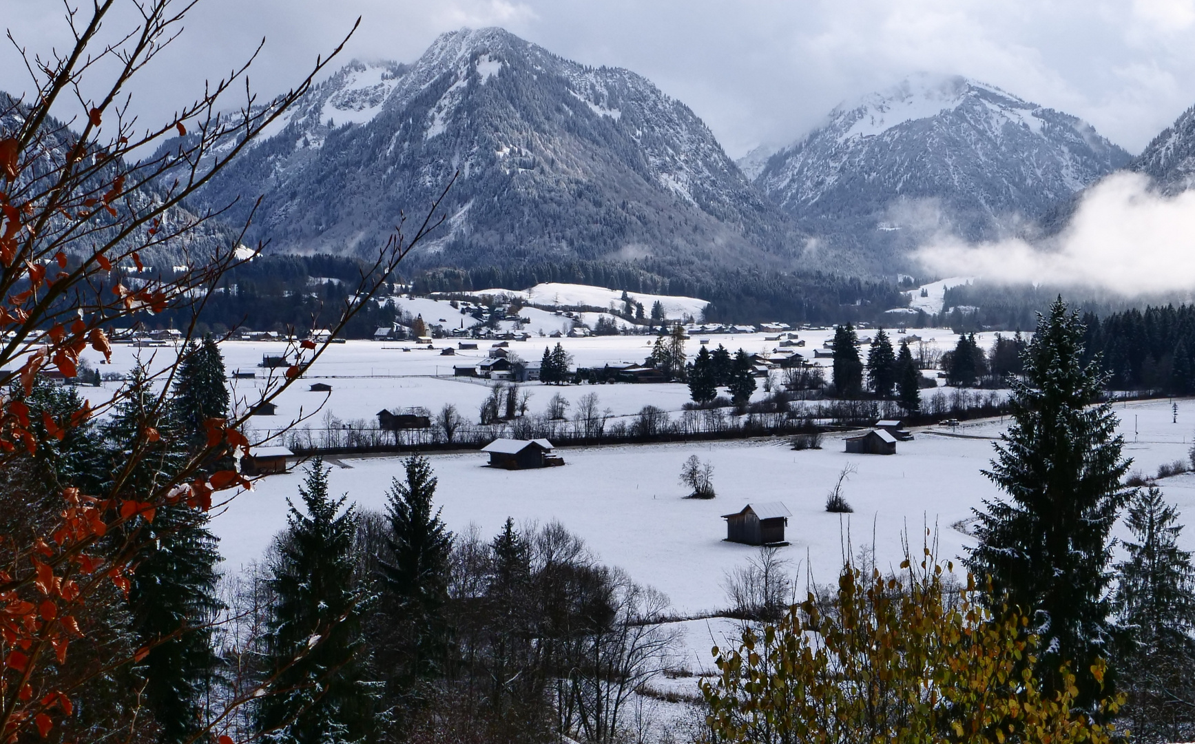 Der erste Schnee in Oberstdorf 