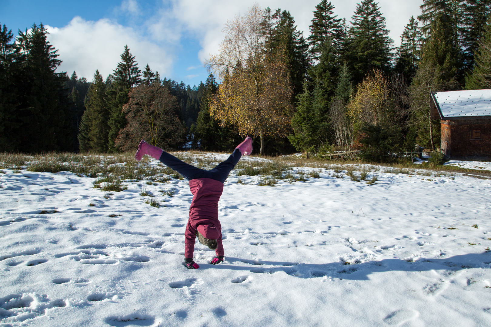 Der erste Schnee - passend zum ersten Adventwochenende