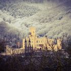 Der erste Schnee über Schloß Stolzenfels